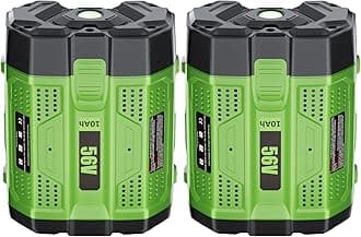 Upgraded 56 Volt 10000mAh for EGO Battery Replacement for EGO 56V Battery 10Ah Lithium ion BA2800T BA2800 BA5600T BA4200 BA1400T Compatible with EGO 56V All Cordless Power Tool and Chargers (2Pack)