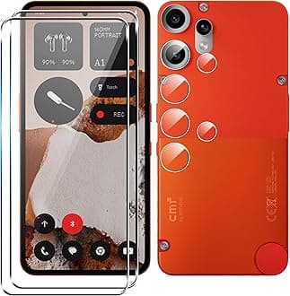 for CMF Phone 2 Pro/Nothing Phone 3A lite Screen Protector with Camera Lens Protector, 9H Hardness Anti-Scratch Tempered Glass flim, Case Friendly,Anti-Scratch (2+2 PACK)