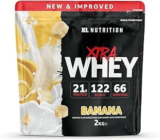 Whey Protein Powder | High Protein, Low Carbohydrates | 67 Servings, 2kg | Suitable for Vegetarians | Ideal for Muscle Building, Recovery Support (Banana Flavour)