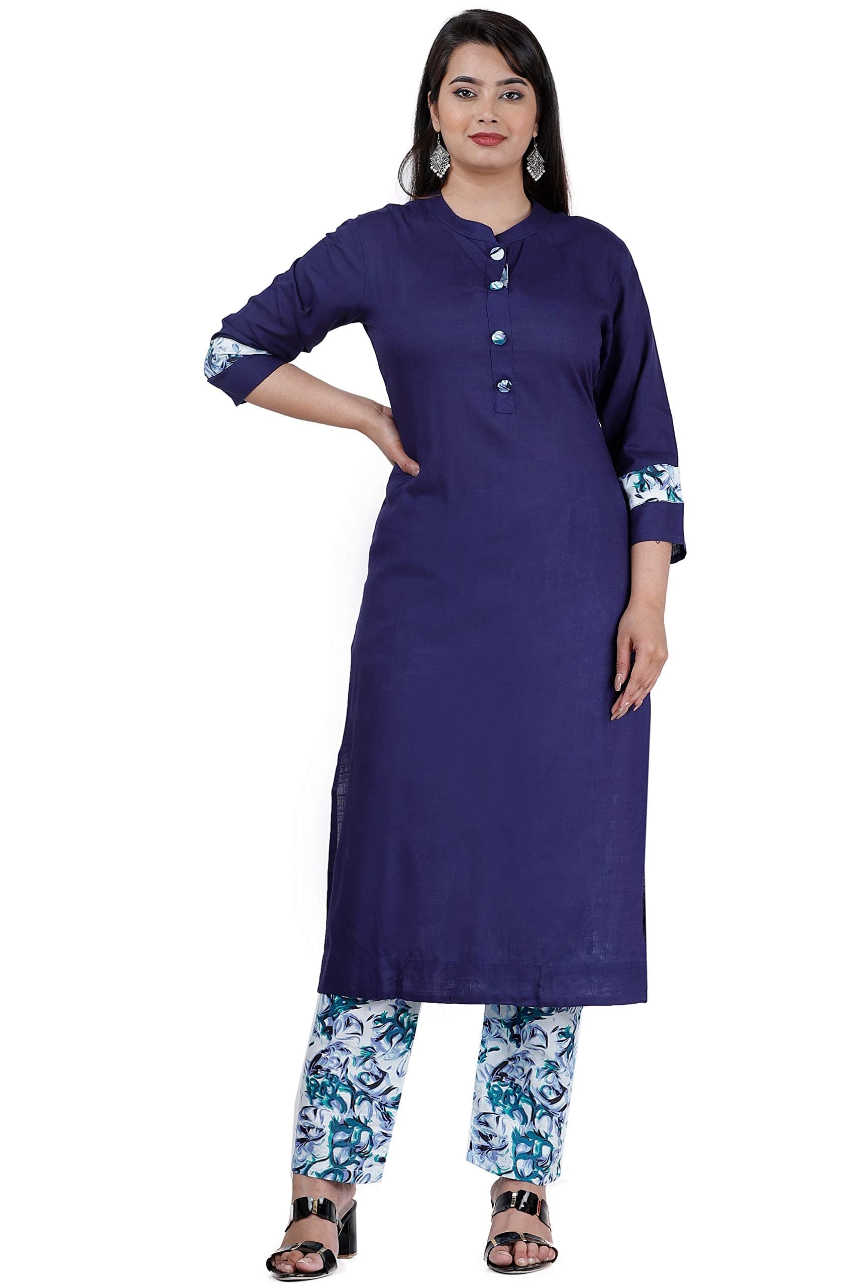 PanktiWomen's Straight Rayon Solid Kurta And Palazzo Set