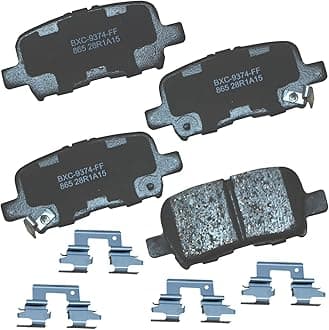 Bendix Premium SBC865 Ceramic Rear Brake Pads for Acura MDX 2006-2001, Honda Odyssey 2004-2002, Pilot 2008-2003
