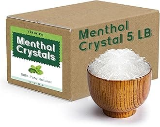 5 LB Menthol Crystals Bulk, 100% Pure Organic Mint Crystals | Great for Making Shower Steamers, Creams and Soaps