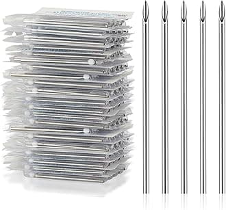 YONGDA 18G 50pcs Hollow Piercing Needles - 316L Stainless Steel Jewelry Needles, Ultra-Thin for Lip, Helix Piercing & Jewelry