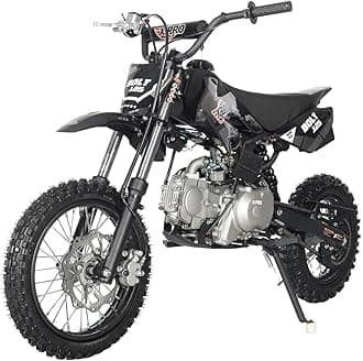 Bolt 125 Dirt Bike with Automatic Transmission, Electric Start, Big 14"/12" Tires! (Black)