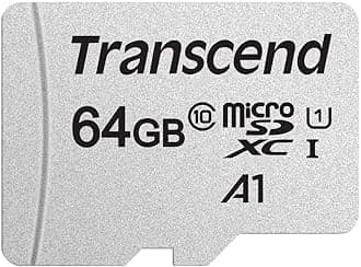 Transcend TS64GUSD300S 64GB | microSDXC I, C10, U1, A1 microSD - 95/25 MB/s