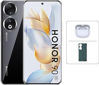 HONOR90 Smartphone 5G, 200MP Triple Camera, Android 13, Midnight Black + Green Case + Earbuds X3 Lite(8+256GB)