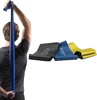 Resistance Bands Set, Professional Elastic Band For Upper & Lower Body Exercise, Strength Training without Weights, Physical Therapy, & Pilates, Yellow & Blue & Black, Advanced