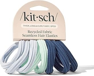 Kitsch Hair Ties No Damage - Strong, Stretchy Hair Bands | Soft Nylon Ponytail Holders, Snag-Free Rubber Bands, Perfect for Updos & Braids - Garden Bouquet | Ideal Gifts for Women, 8pcs