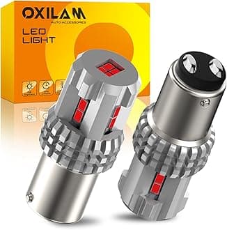 OXILAM [2019 NEW] 1157 LED Bulbs Brake Lights 2800 Lumens Extremely Bright 2057 7528 7507 BAY15D 1157 LED Bulbs for Tail Lights Brake Lights Brilliant Red (2 PACK)