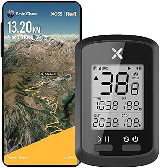 XOSS G+ GPS Bike Computer, Bluetooth ANT+ Cycling Computer, Wireless Bicycle Speedometer Odometer with LCD Display, Waterproof MTB Tracker Fits All Bikes Electric Bike (XOSS APP Support)