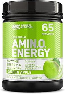 Optimum Nutrition Amino Energy with Green Tea and Green Coffee Extract, Flavor: Green Apple, 65 Servings, 1.29 Pound (Pack of 1) (Packaging May Vary)