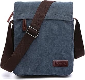 Men's Messenger Bag, Canvas Shoulder Bags, 13.3" Laptop Bags for Work and School,Cross-Body Bags.