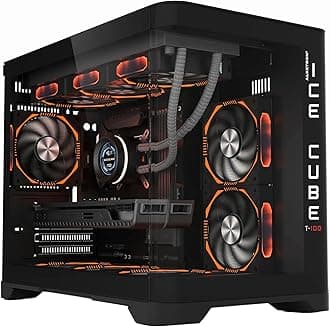 ALKETRON Icecube T100 - Gaming Desktop pc - i5 Core 14th Gen with UHD730 Integrated Graphics(Ready to use DDR5 CPU Tower Box Piece - Upgrade Plus Edition)