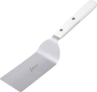 Cookie Spatula with 6 by 2.5-Inch Stainless Steel Blade, Plastic Handle, Dishwasher Safe, White