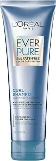 Sulfate Free Shampoo for Curly Hair, Lightweight, Anti-Frizz Hair Care with Coconut Oil, EverPure, 8.5 Fl Oz (Packaging May Vary)