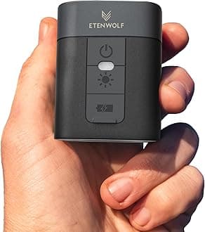 ETENWOLF AIR 3 Air Pump for Inflatables with 2600mAh Battery and Camping Light, Ultra Fast and Mini Electric Air Pump, Deflated Inflation for Air Mattress, Pool Floats