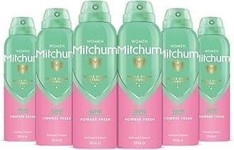 Mitchum Women Triple Odor Defense 48HR Protection Deodorant Spray & Antiperspirant (200ml), Powder Fresh, Pack of 6