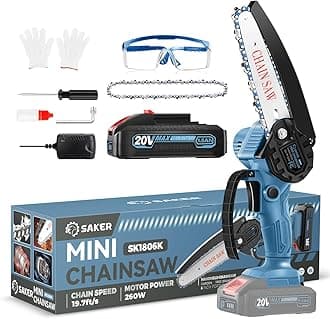 Mini Chainsaw|6 Inch Chainsaws[2025 Upgraded]|Mini Cordless Electric Chain Saw|Small Handheld Portable Chain Saws Battery Powered Saw for Tree Trimmer and Garden,Gifts for Men