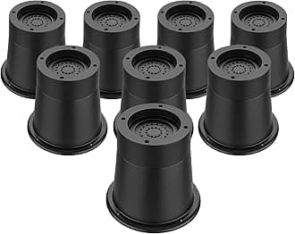 Round Bed Risers - 3 inch Heavy Duty, Elevation in Heights 2 or 3 Inch Circle Furniture Lifts for Chair, Table & Desk Legs (Pack of 8, Black)