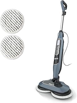Shark Steam & Scrub Steam Mop, Scrubbing & Sanitizing, 2 Steam Modes, Rotating Pads, XL Water Tank, Swivel Steering, Designed for Hardwood, Marble, Tile, and Stone, Blue, S8000