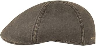 Stetson Level Distressed Cotton Duckbill Flat Cap Extra Large Brown
