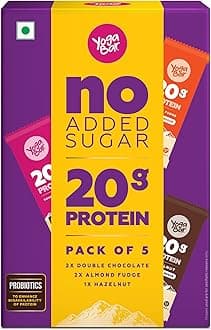 Yogabar 20 gram Protein Bar Variety Box - 6 x 60 g (Single Pack)