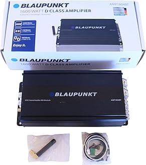 BLAUPUNKT AMP1804BT Car Audio 4-Channel Class D Amplifier 1600W with Streaming Bluetooth Full Range Amp.