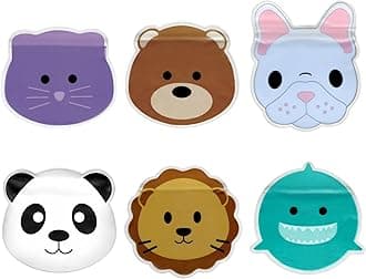 melii Reusable Snack Bags - Bulldog, Cat, Lion, Panda, Bear & Shark