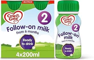 Cow & Gate 2 Baby Milk Formula Multipack, 4 x 200ml