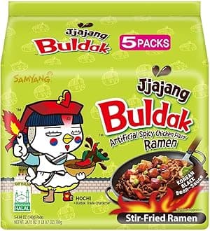 Samyang Jjajang Flavor Buldak Ramen Pack of 5