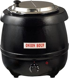 Winco Electric Soup Warmer, 10.5-Quart,Black