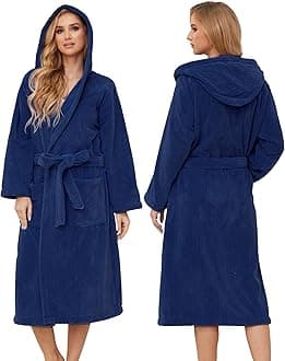 Hooded Bathrobes for Women, Soft Long Towel Robes for Women - Quick Dry yet Warm