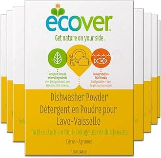 EcoverDishwasher Soap Powder, Citrus, 3 Pound (Pack of 8)