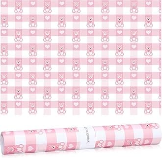 Gersoniel 10 Sheets Drawer Liners for Dresser Scented Drawer Liners Non Adhesive Scented Paper for Fragrant Home Shelf Closet(Baby Talcum Powder Scent,Bear)