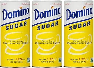Domino® Granulated Sugar, 20 oz Canister, Sugar Container (Pack of 3)