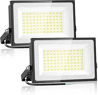 Onforu 80W LED Flood Lights Outdoor,8000LM Super Bright Security Light,6500K Daylight White, Outdoor Floodlight, IP66 Waterproof Outside Floodlights for Garage Yard Garden 2 Pack