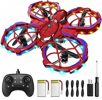 Spider Mini Drone for Kids, RC drone with LED Lights, Indoor & Outdoor Flying Toy for 8-12 Years Old Boys, 3 Speeds Mode, 360° Flips, Auto Hovering, Headless Mode, Birthday Gifts for kids Ages 3+