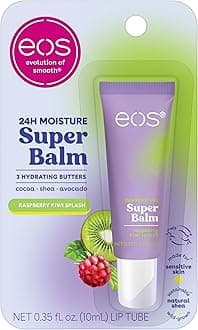eos 24H Moisture Super Balm - Raspberry Kiwi Splash, Day or Night Lip Treatment, Made for Sensitive Skin, Lip Balms & Moisturizers, 0.35 fl oz