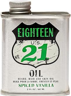 Hair, Skin & Beard Oil for Men, 4 Scents - Non-Greasy, Conditioning Balm with Castor Seed, Jojoba, and Argan Oils - Premium Tattoo and Mustache Care Products