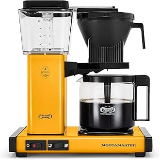 Technivorm Moccamaster 53942 KBGV 10-Cup Coffee Maker Yellow Pepper, 40 Ounce, 1.25l