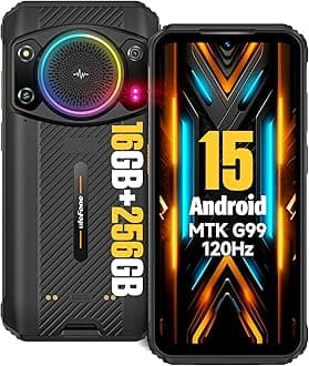 Armor 21 Android 14 Unlocked Rugged Phone, 122dB Loudest Speaker, MTK G99 16GB + 256GB Outdoor Rugged Smartphone,64MP Main Cam + 24MP Night Vision Cam, 6.58" FHD+, 9600mAh, IP68 Dual SIM