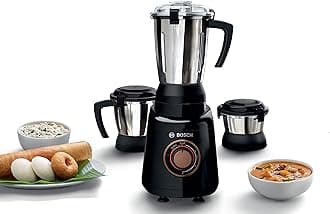 Bosch TrueMixx Bold 600 Watt Mixer Grinder with 3 Jars (Indian Plug)