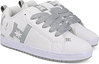 DC Shoes Men's Court Graffik SQ Skate Sneaker White/Grey