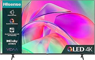 55 Inch QLED Smart TV 55E77KQTUK - Quantum Dot Colour, 60Hz VRR, Dolby Vision, Bluetooth&HDMI, Share to TV, and Youtube, Freeview Play, Netflix and Disney+ (2023 Model)