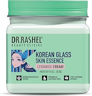 DR.RASHEL Korean Glass Skin Essence Cream | With Hyaluronic Acid Niacinamide & Antioxidants | Lightweight Nourishing Formula | Youthful Clear & Radiant Complexion | 380ml