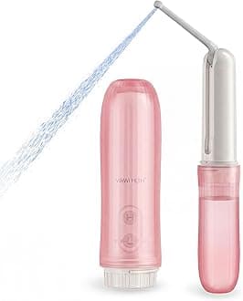 Portable Electric Bidet Sprayer - Handheld Travel Bidet with 2 Pressure Modes - Waterproof Foldable Pocket-Sized & Cordless for Bathroom Ultimate Personal Hygiene Cleaning at Home and Camping - Pink