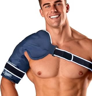 Magic Gel Shoulder Ice Pack Wrap - Reusable and Adjustable Arm Sling for Cold Shoulders Compression Men Women Pitchers Rotator Cuff - Easy to Freeze