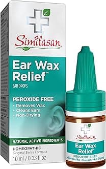 Ear Wax Removal Kit, 0.33 Ounce Bottle Ear Drops with Bulb Syringe