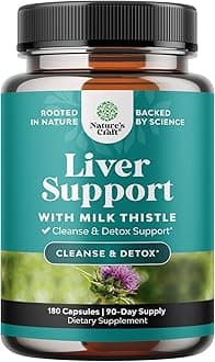 Liver Cleanse Detox & Repair 180 Capsules - Herbal Liver Support Milk Thistle Supplement - Silymarin Milk Thistle Supplements with Dandelion Root, Choline, Beetroot & Artichoke Extract