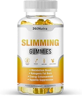 Slimming Gummies Weight Loss Supplement to Help Boost Metabolism & Appetite Control-Ketogenic Natural Weight Loss Support Pills for Women & Men-Non-GMO, Vegan-60 Gummies